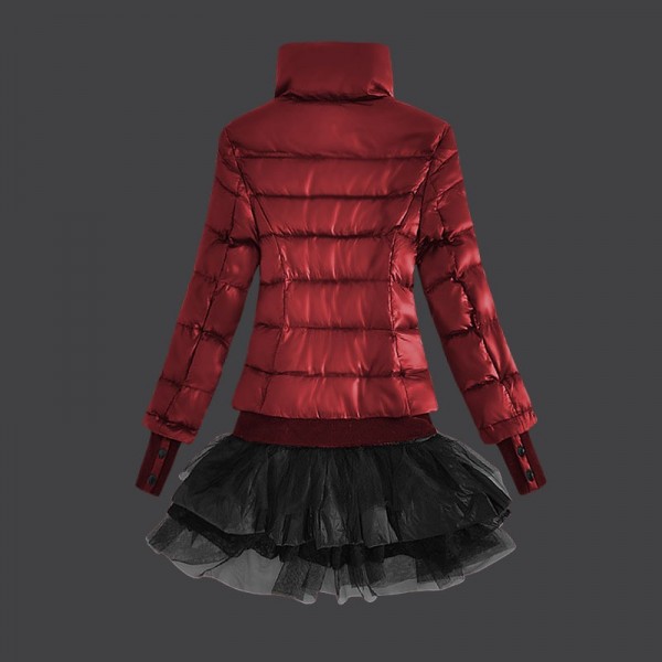Moncler Donna giubbotti stand Collare rosso Presa M1003